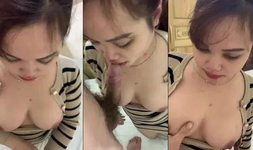 Em bú cu anh sâu đến trào nước mắt nhưng vẫn phải cười rạng rỡ vì sướng quá